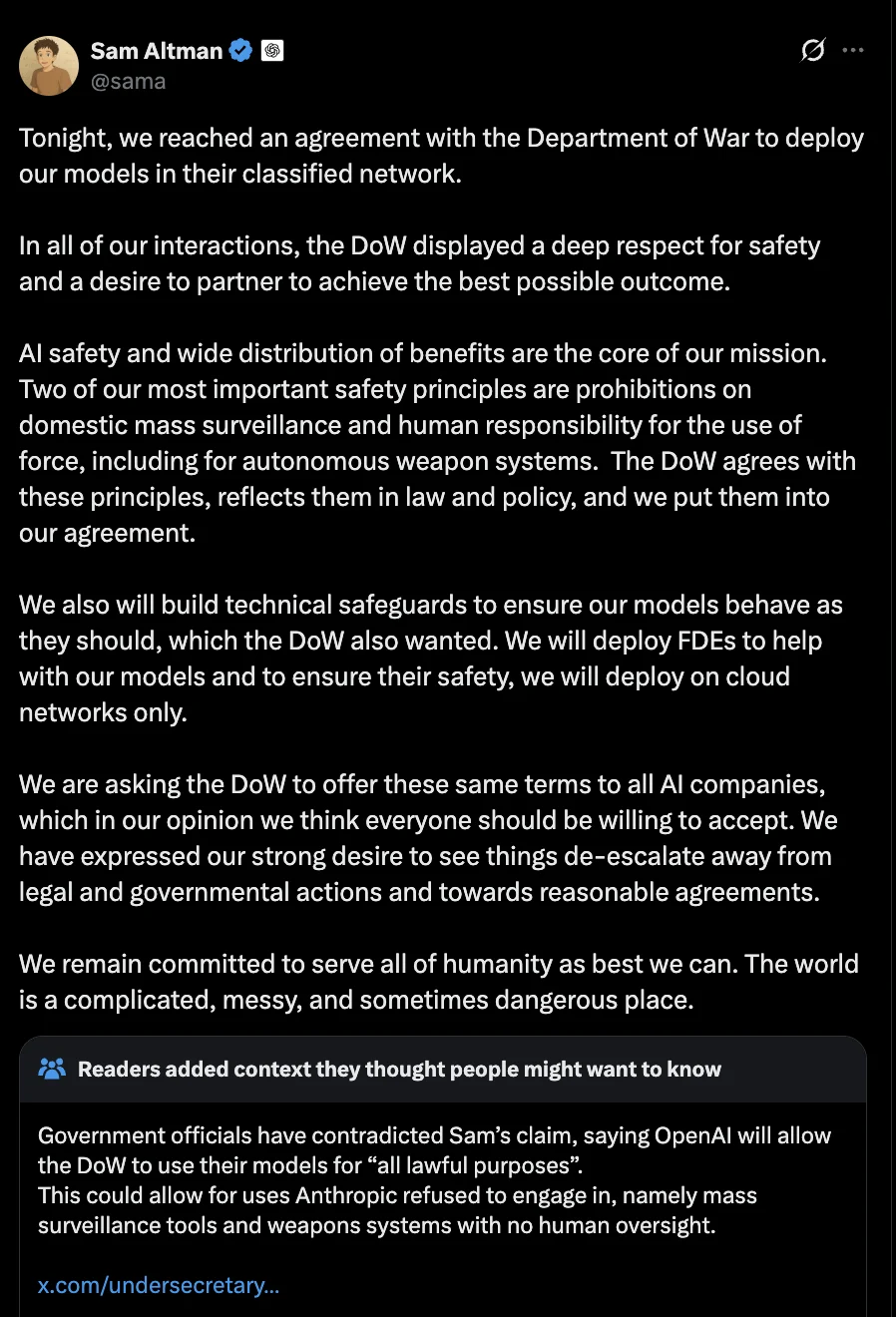 Anthropic Barred from US Military Contracts Over Ethical Objections to AI Surveillance and Autonomous Weapons, as OpenAI Secures Defense Deal.