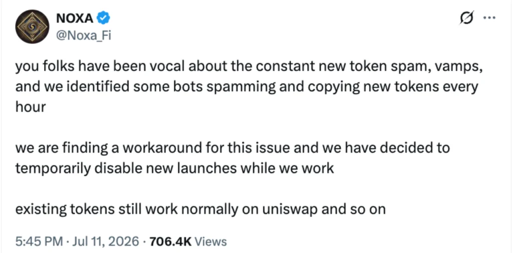 Noxa Launchpad’s Abrupt Shutdown on Robinhood Chain Sparks Market Turmoil and Questions Over Network’s Speculative Foundations