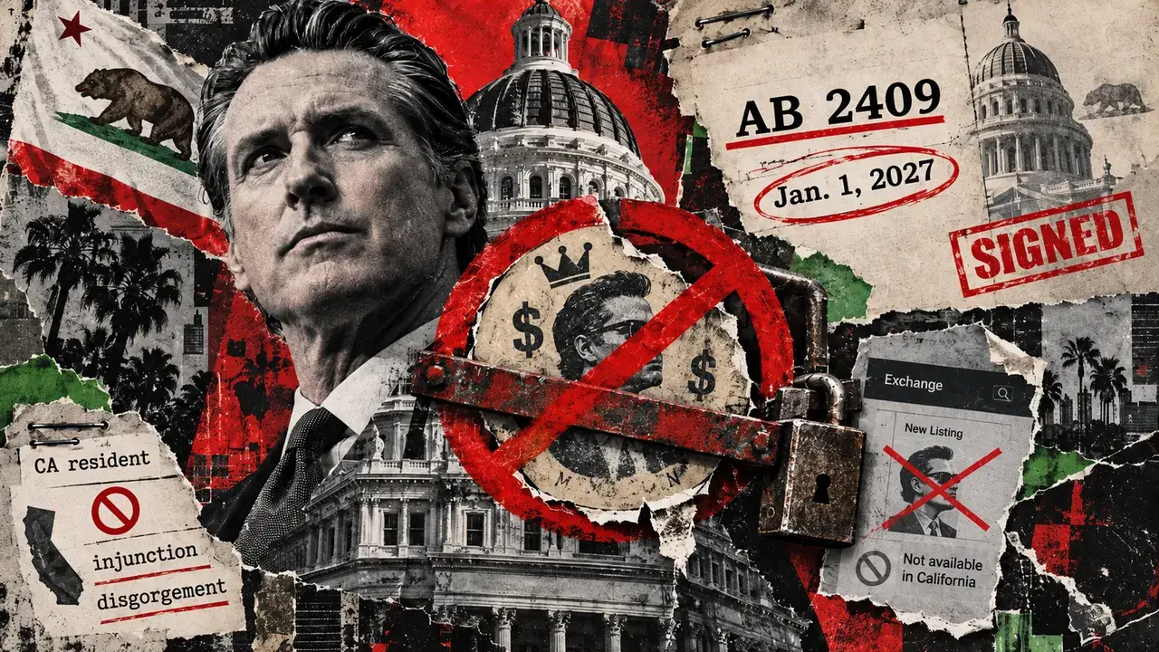 California Signs Into Law Restrictions Banning Public Officers From Issuing Meme Coins