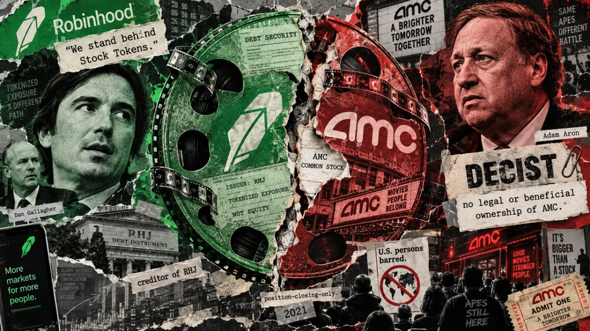 Robinhood’s Stock Token Sparks Fierce Exchange with AMC Entertainment CEO
