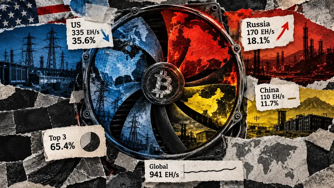 US Bitcoin Mining Share Erodes as Russia Gains Momentum Amid Shifting Global Hashrate Dynamics